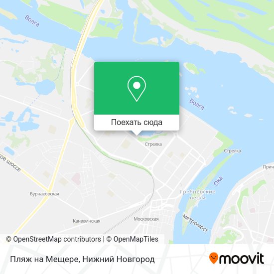 Карта Пляж на Мещере