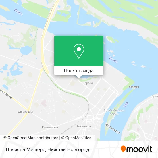 Карта Пляж на Мещере