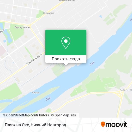 Карта Пляж на Оке
