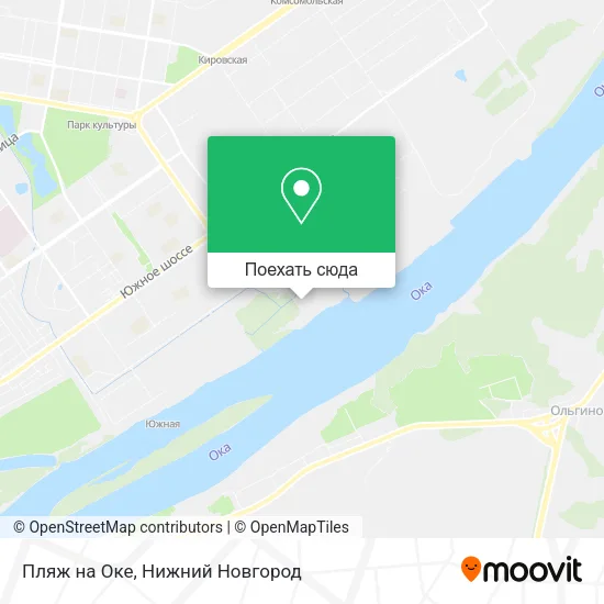 Карта Пляж на Оке