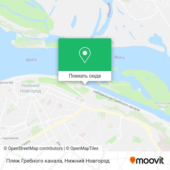 Карта Пляж Гребного канала
