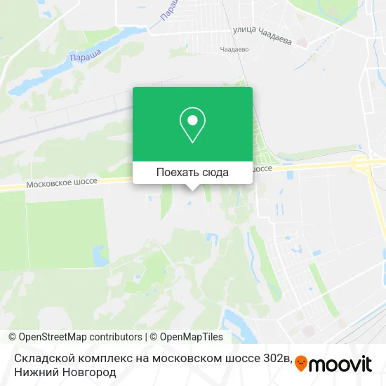 Карта Складской комплекс на московском шоссе 302в