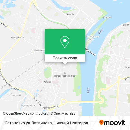 Карта Остановка ул Литвинова