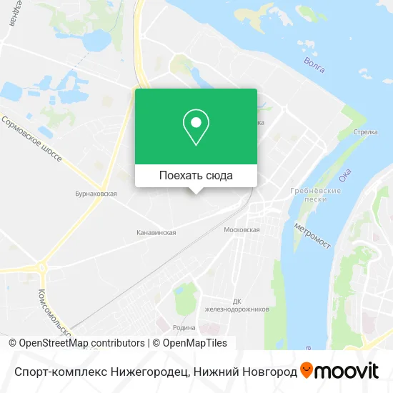 Карта Спорт-комплекс Нижегородец