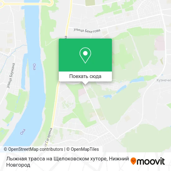 Карта Лыжная трасса на Щелоковском хуторе