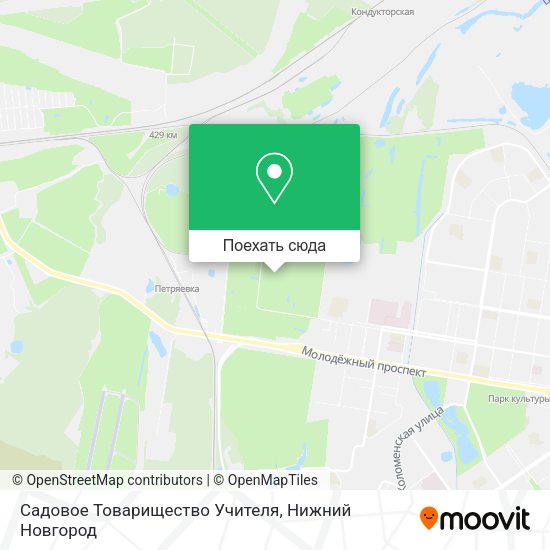 Карта Садовое Товарищество  Учителя