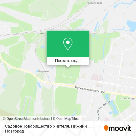Карта Садовое Товарищество  Учителя