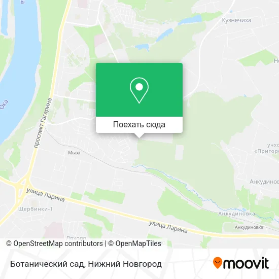 Карта Ботанический сад