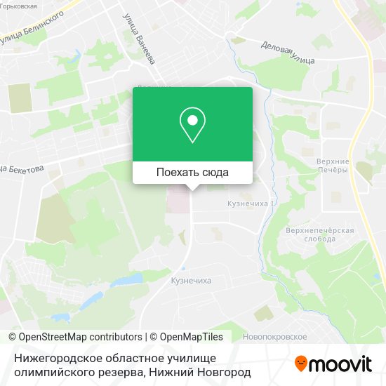 Карта Нижегородское областное училище олимпийского резерва