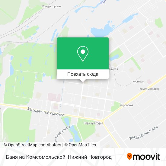 Карта Баня на Комсомольской