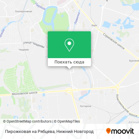 Карта Пирожковая на Рябцева