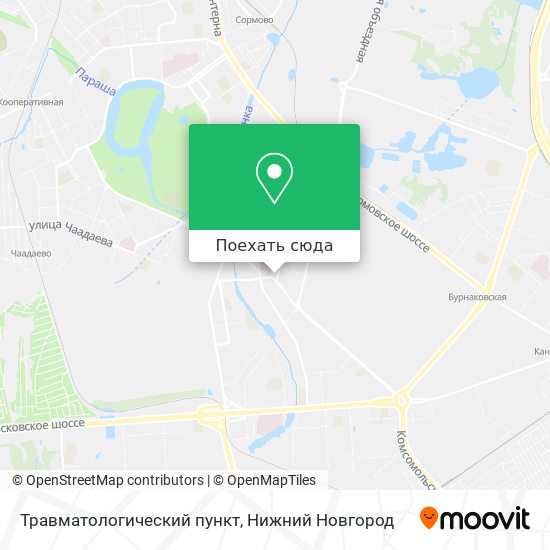 Карта Травматологический пункт