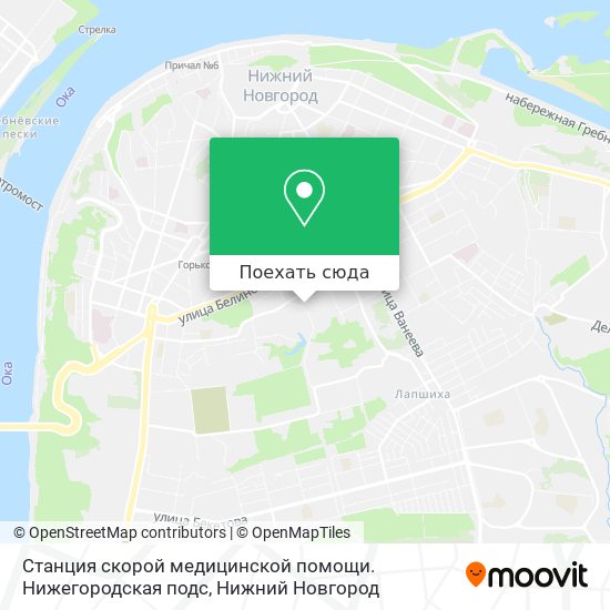 Карта Станция скорой медицинской помощи. Нижегородская подс