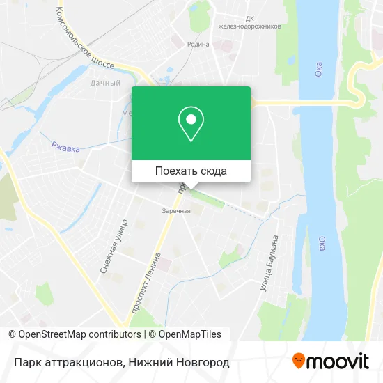 Карта Парк аттракционов