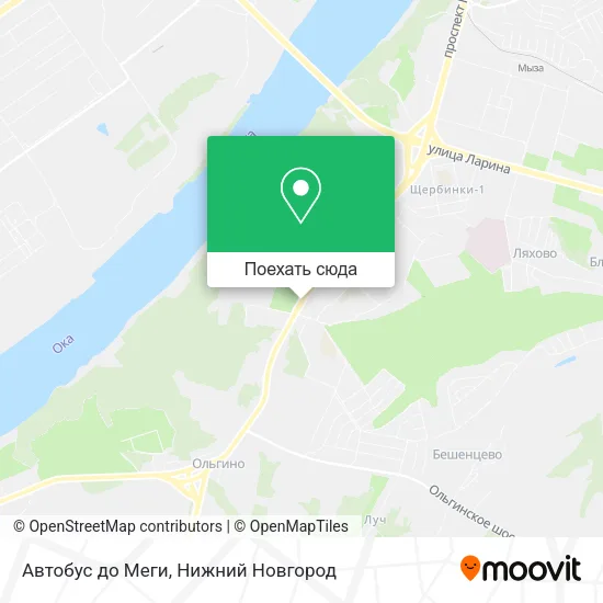 Карта Автобус до  Меги