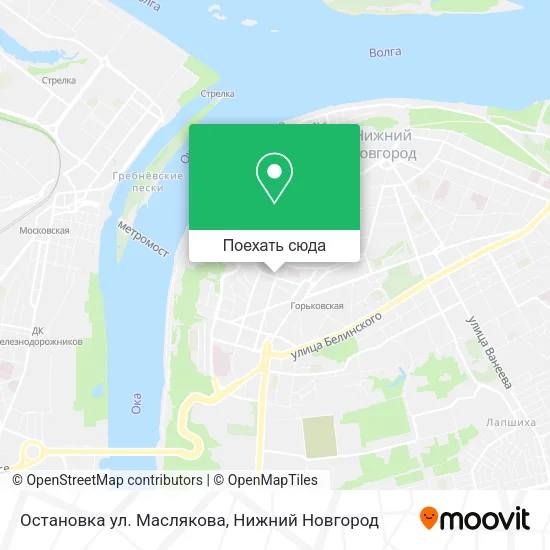 Карта Остановка ул. Маслякова