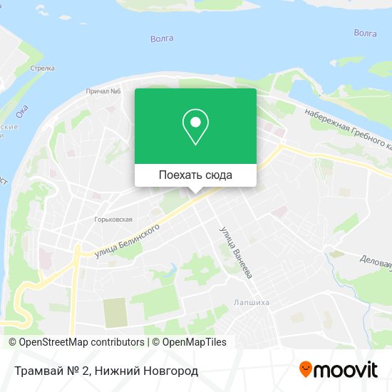 Карта Трамвай № 2