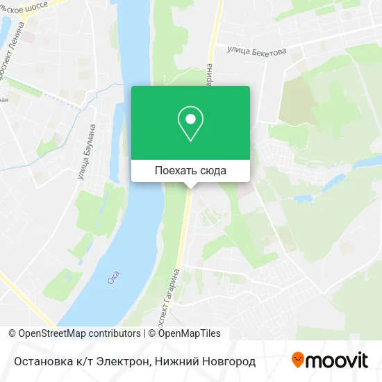 Карта Остановка  к/т  Электрон