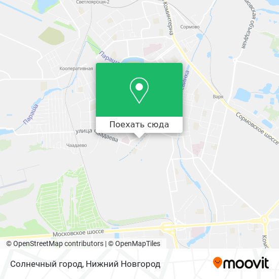 Карта Солнечный город