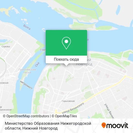 Карта Министерство Образования Нижегородской области