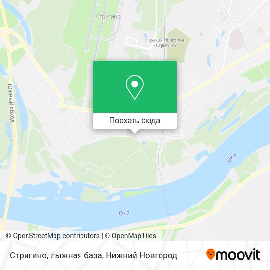 Карта Стригино, лыжная база