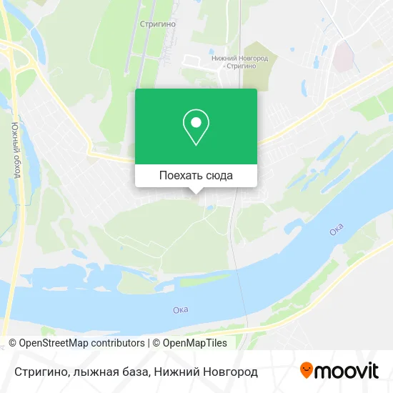Карта Стригино, лыжная база
