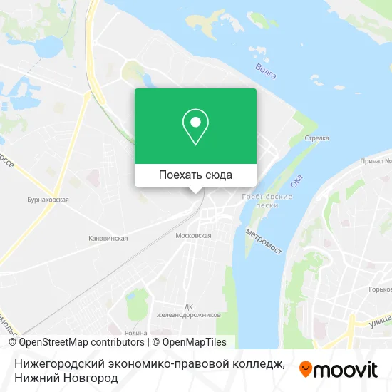 Карта Нижегородский экономико-правовой колледж