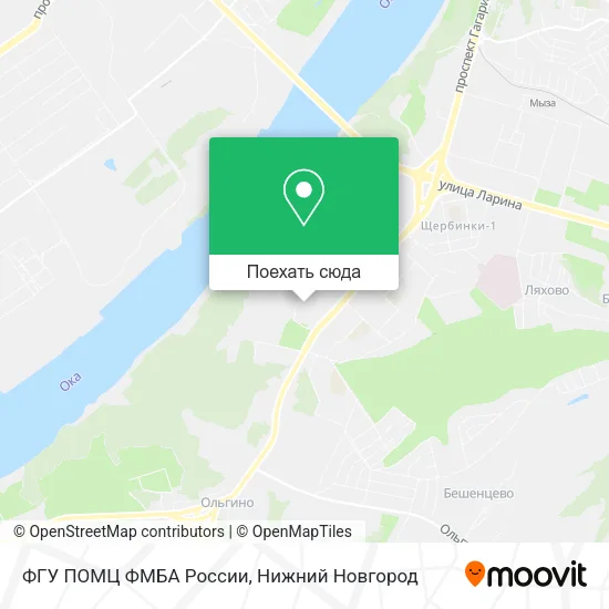 Карта ФГУ ПОМЦ ФМБА России