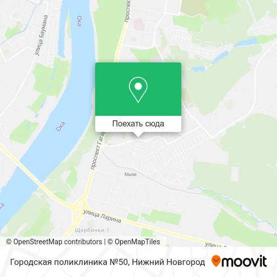 Карта Городская поликлиника №50