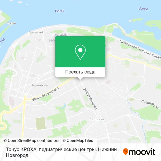 Карта Тонус КРОХА, педиатрические центры