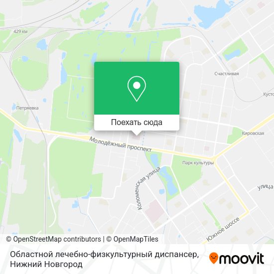 Карта Областной лечебно-физкультурный диспансер