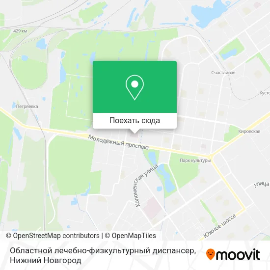 Карта Областной лечебно-физкультурный диспансер