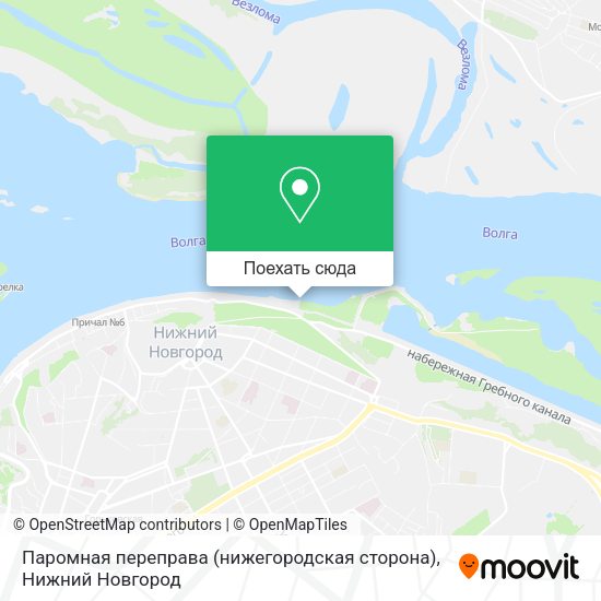Карта Паромная переправа (нижегородская сторона)