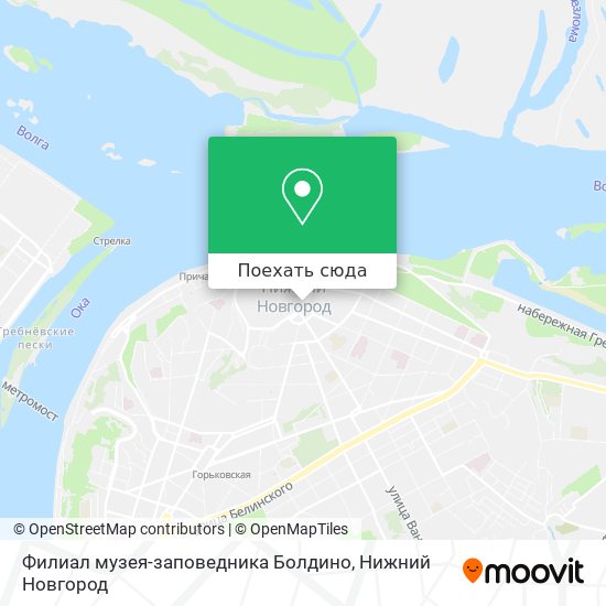 Карта Филиал музея-заповедника  Болдино