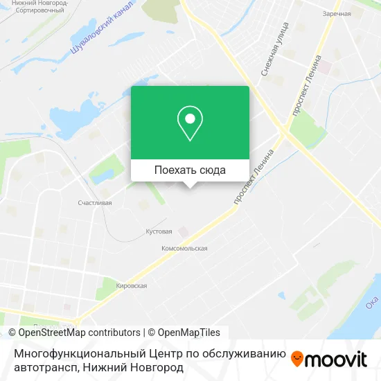 Карта Многофункциональный Центр по обслуживанию автотрансп