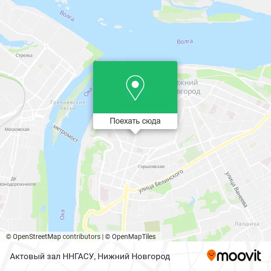 Карта Актовый зал ННГАСУ