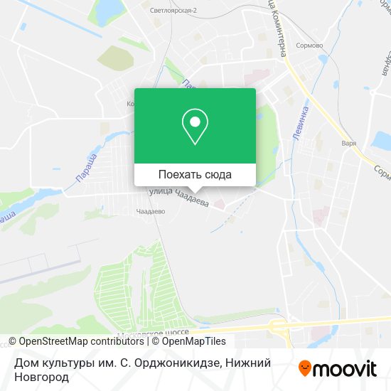 Карта Дом культуры им. С. Орджоникидзе