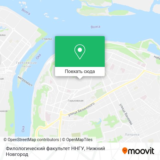 Карта Филологический факультет ННГУ