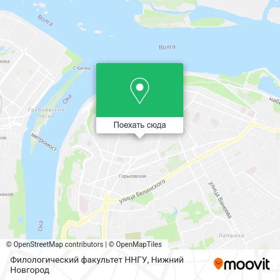 Карта Филологический факультет ННГУ