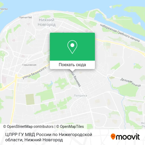 Карта ЦЛРР ГУ МВД России по Нижегородской области