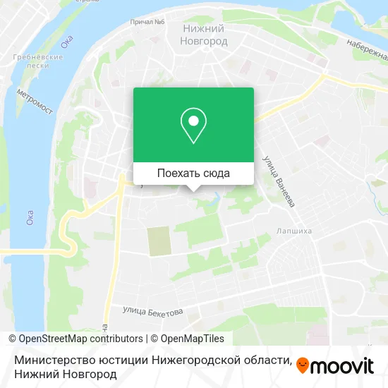 Карта Министерство юстиции Нижегородской области