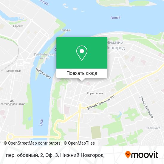 Карта пер. обозный, 2, Оф. 3