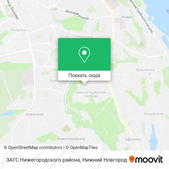 Карта ЗАГС Нижегородского района