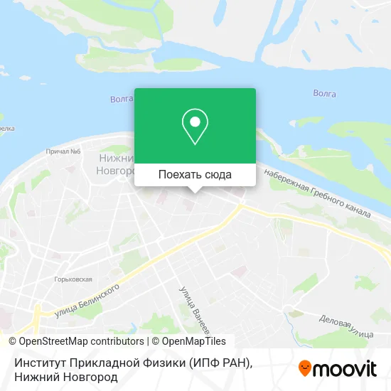 Карта Институт Прикладной Физики (ИПФ РАН)