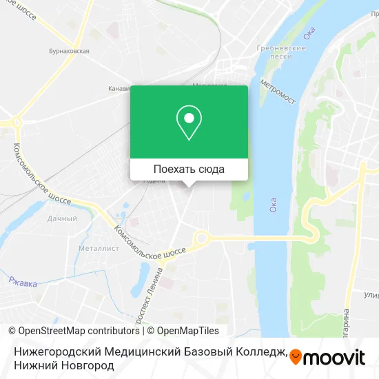 Карта Нижегородский Медицинский Базовый Колледж