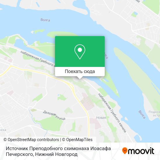 Карта Источник Преподобного схимонаха Иоасафа Печерского