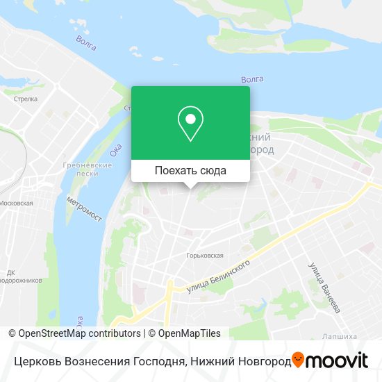 Карта Церковь Вознесения Господня