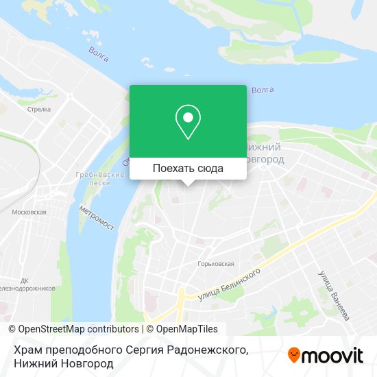 Карта Храм преподобного Сергия Радонежского