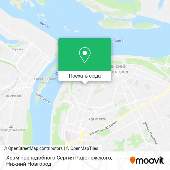 Карта Храм преподобного Сергия Радонежского