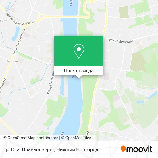 Карта р. Ока, Правый Берег